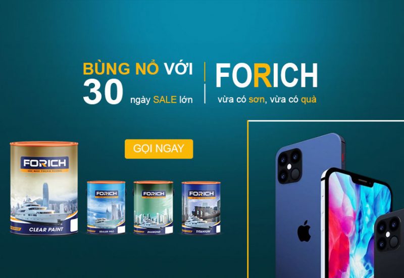 Chương trình [Quà Tặng] dành cho khách hàng tháng 11/2020 - MỪNG RA MẮT - Forich | Forich Paint | Sơn nước cao cấp | Forich.vn new